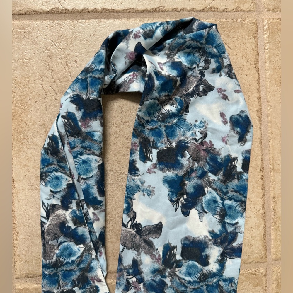 Silky Floral Infinity Scarf